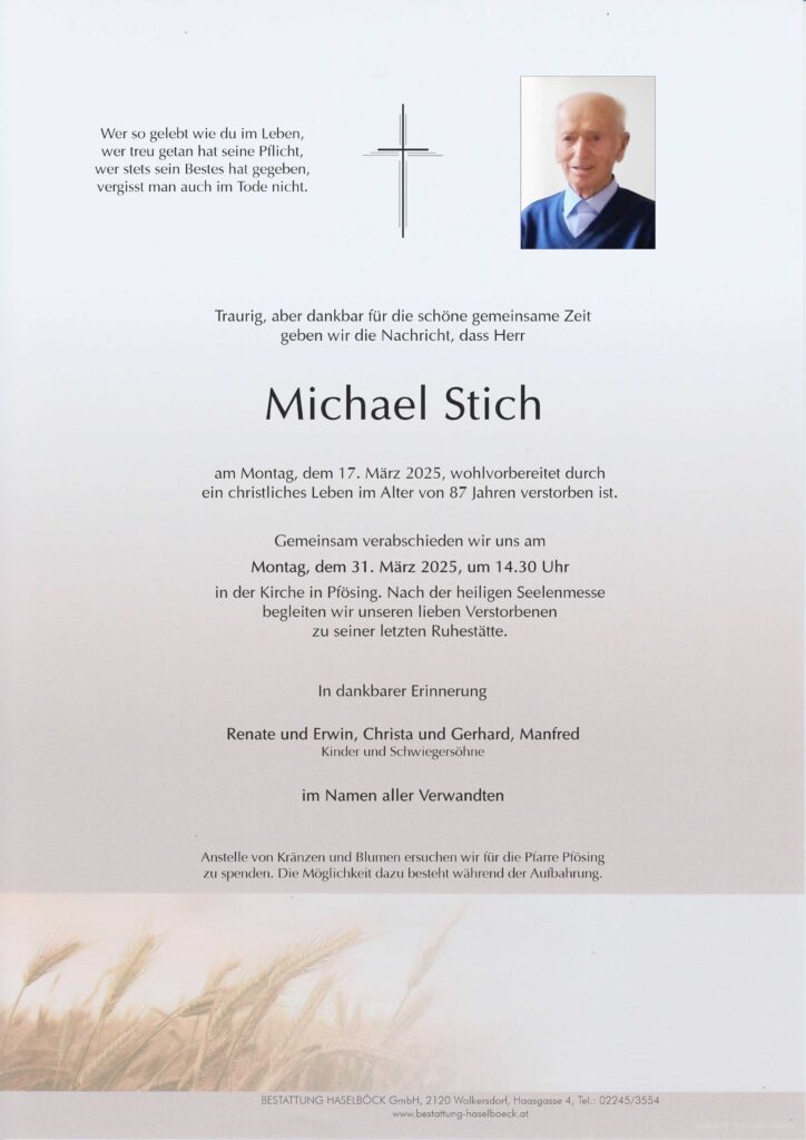 Stich_Michael_Pfösing_Parte_Bestattung_Haselböck