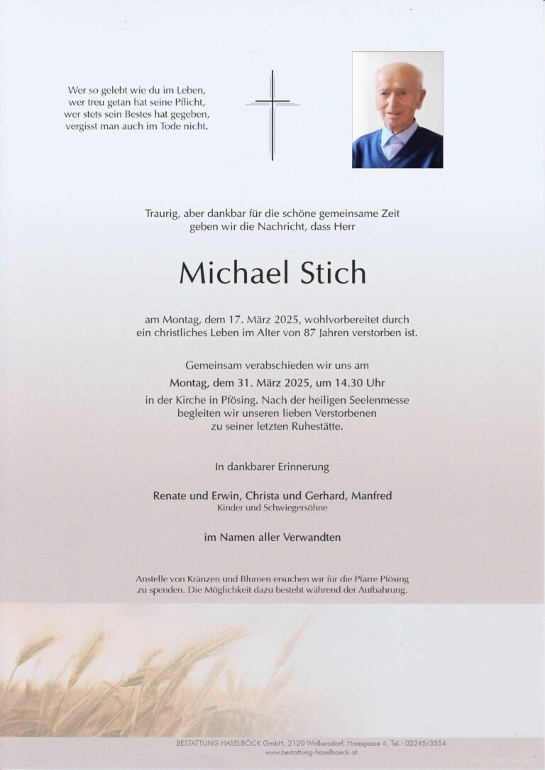 Stich_Michael_Pfösing_Parte_Bestattung_Haselböck