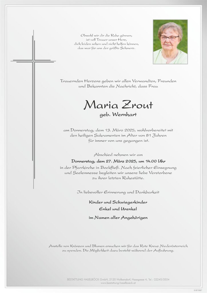 Zrout_Maria_Bockfließ_Parte_Bestattung_haselböck