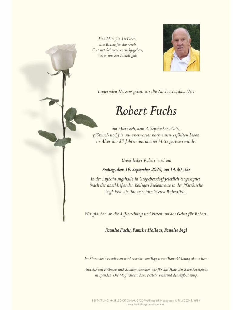 Fuchs_Robert_Großebersdorf_Parte_Bestattung_Haselboeck