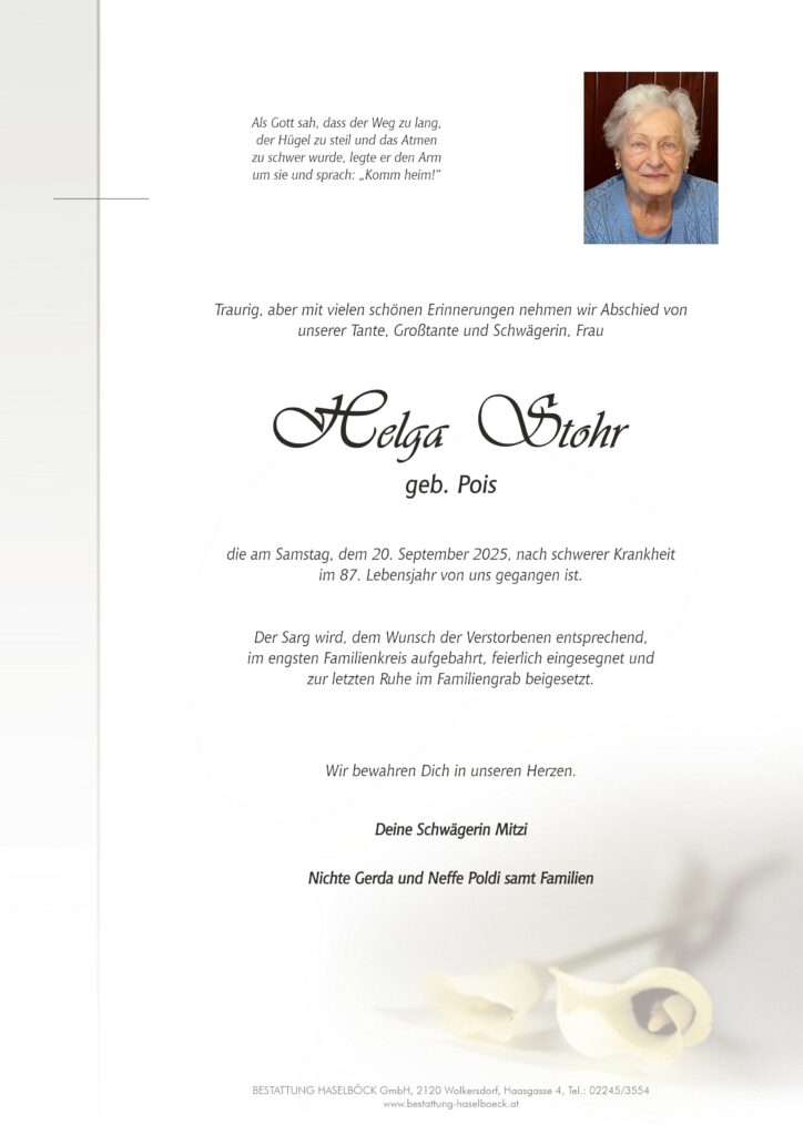 Stohr_Helga_Kapellerfeld_Parte_Bestattung_Haselböck