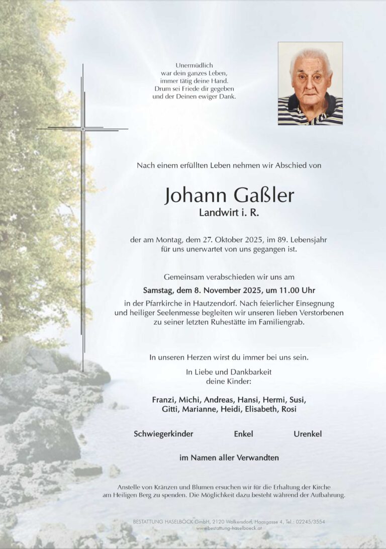 Gaßler_Johann_Hautzendorf_Parte_Bestattung_Haselböck