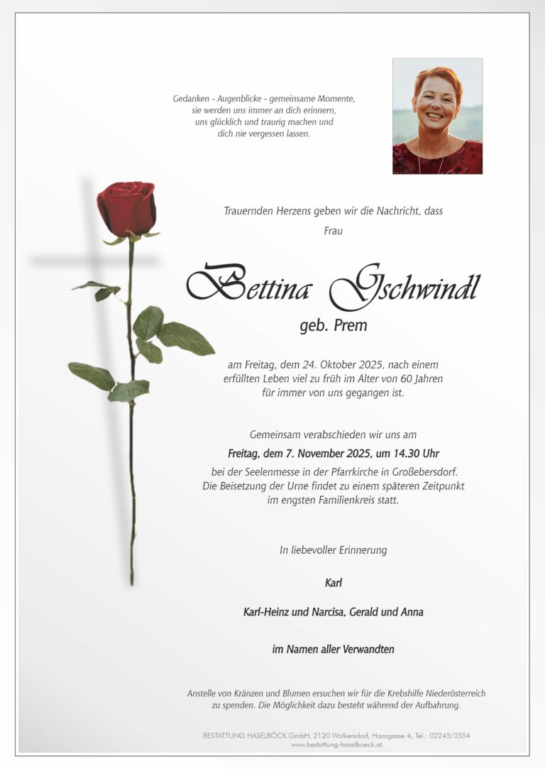 Gschwindl_Bettina_Großebersdorf_Parte_Bestattung_Haselböck_Vorabzug