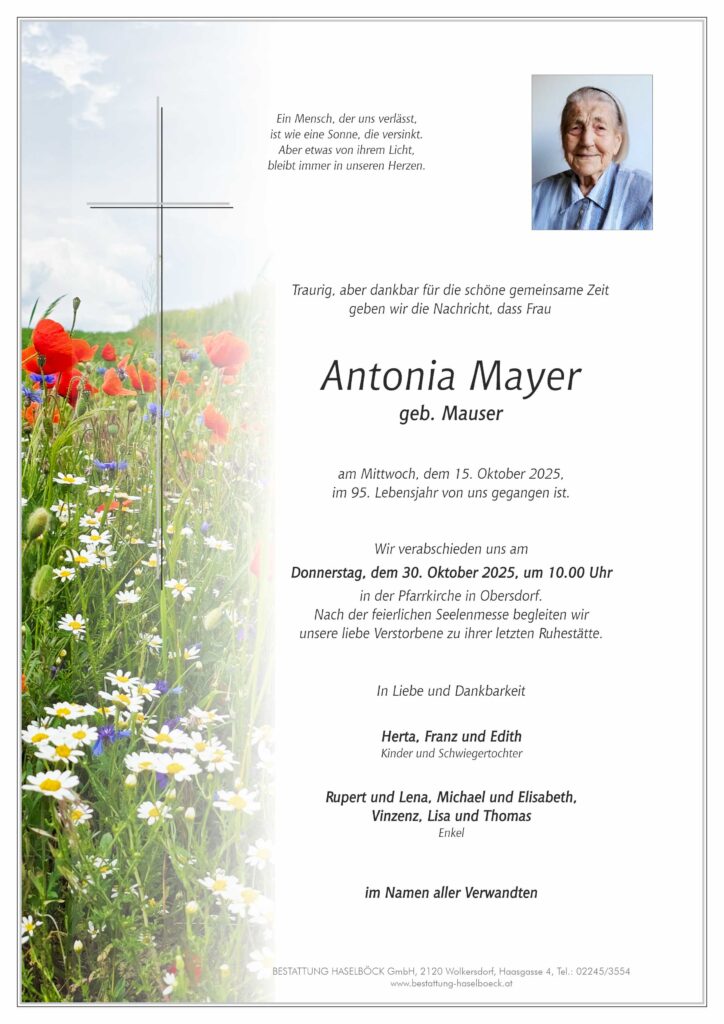 Mayer_Antonia_Obersdorf_Parte_Bestattung_Haselböck