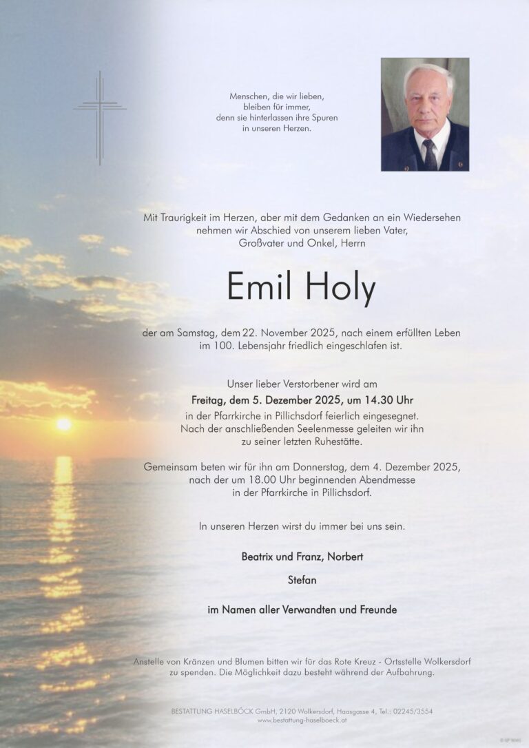 Holy_Emil_Parte_Pillichsdorf_Bestattung_Haselböck