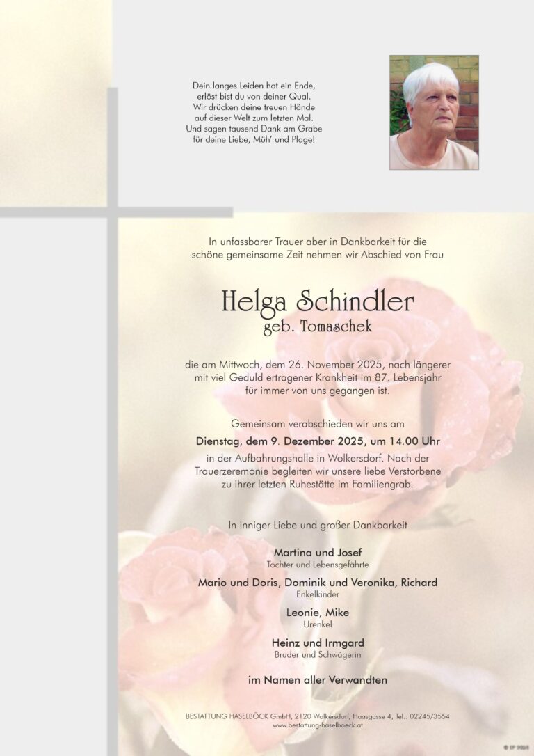 Schindler_Helga_Parte_Wolkersdorf_Bestattung_Haselböck