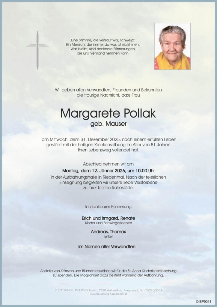 Pollak_Margarete_Parte_Riedenthal_Bestattung_Haselböck