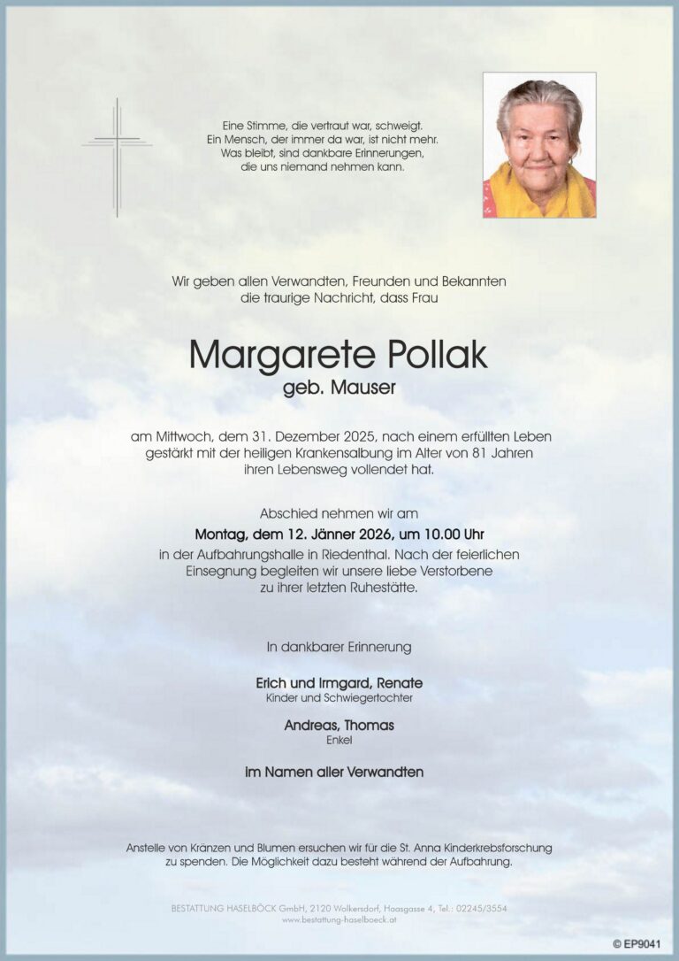 Pollak_Margarete_Parte_Riedenthal_Bestattung_Haselböck