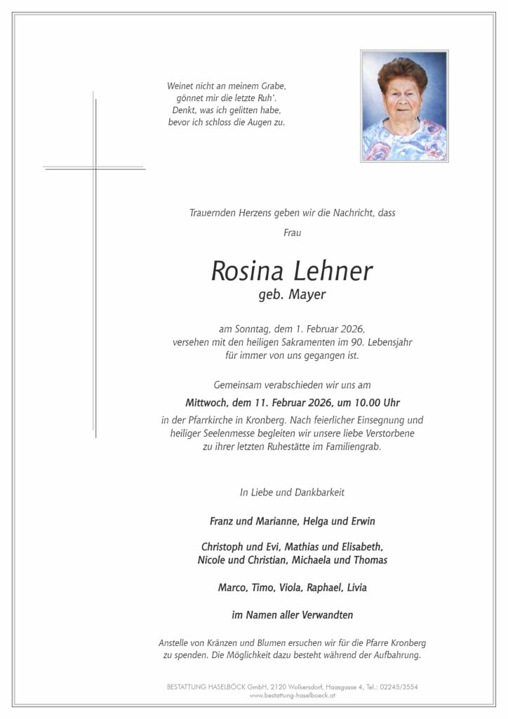 Lehner_Rosina_Kronberg_PParte_Bestattung_Haselböck