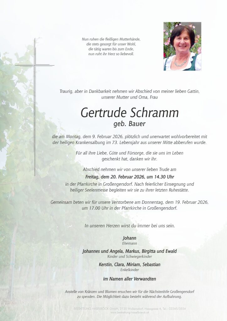Schramm_Gertrude_Parte_Großengersdorf_Bestattung_Haselböck