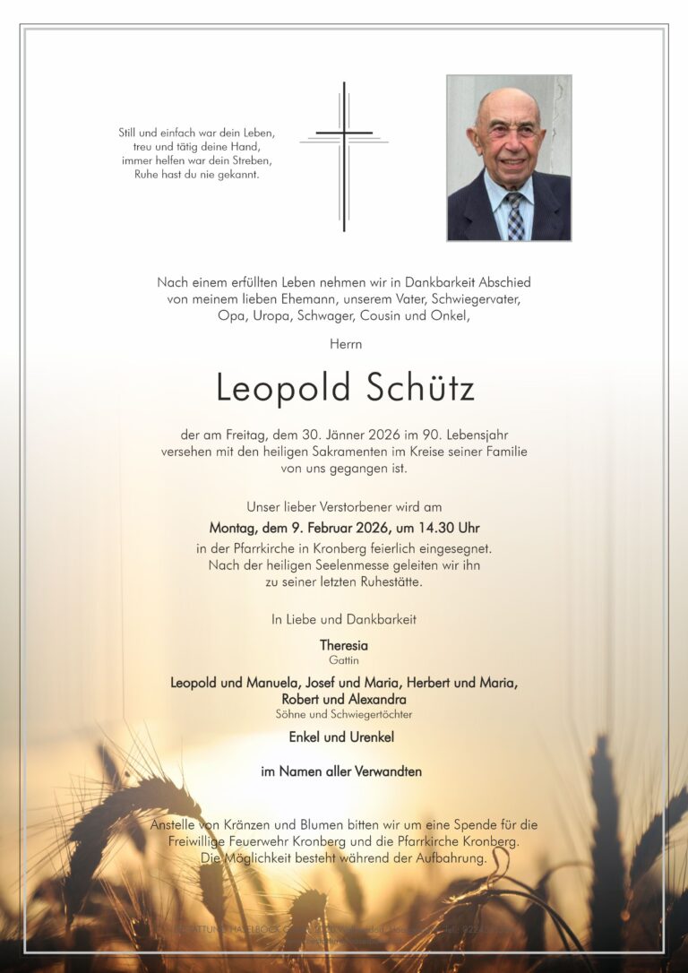 Schütz_Leopold_Parte_Kronberg_Bestattung_Haselböck