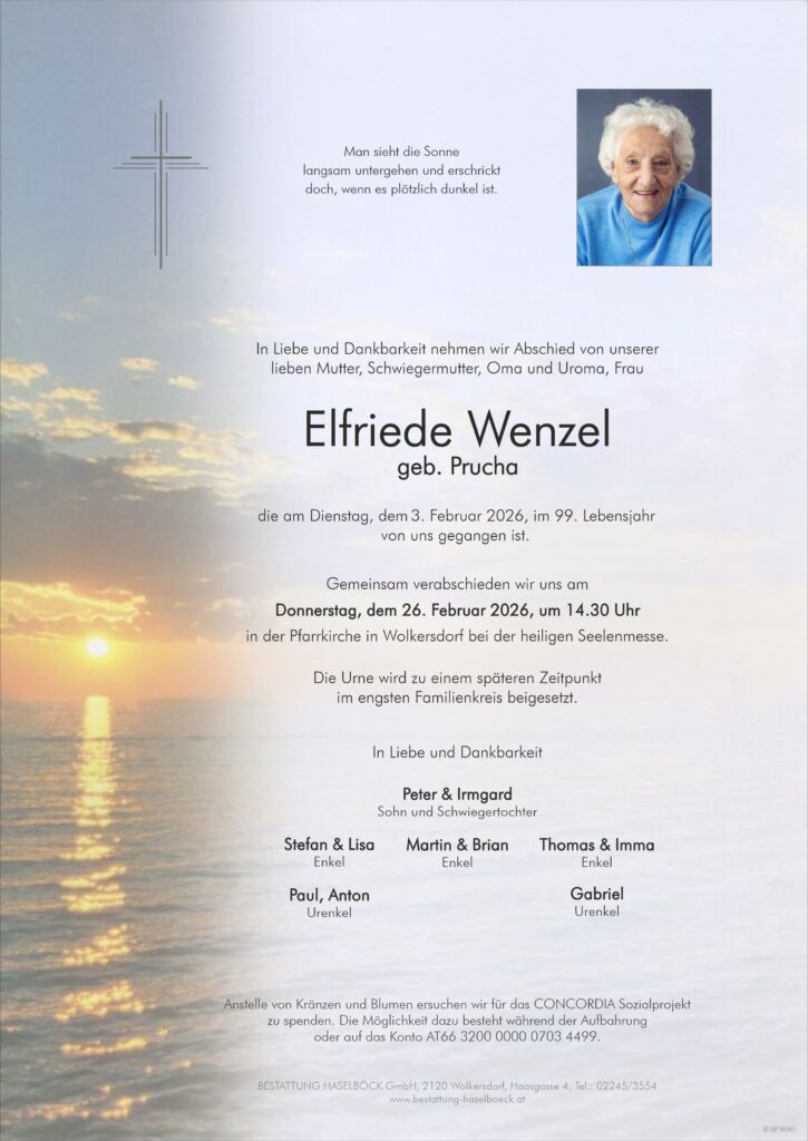 Wenzel_Elfriede_Parte_Wolkersdorf_Bestattung_Haselböck