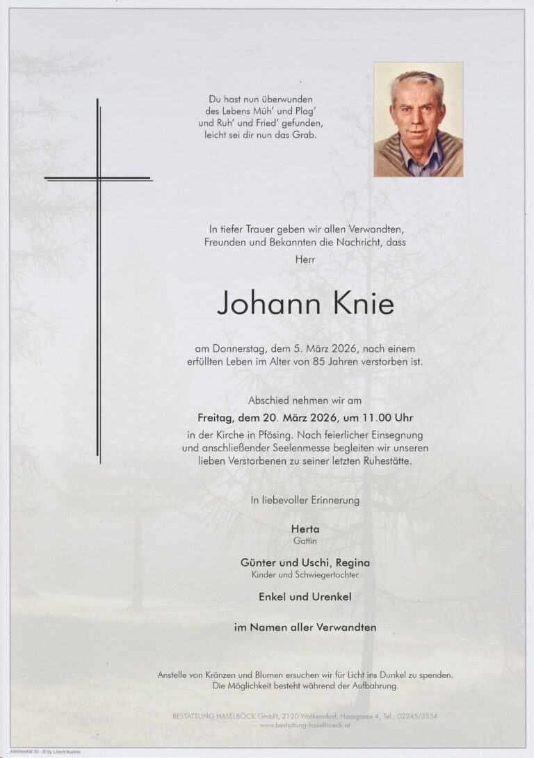 Knie_Johann_Pfösing_Parte_Bestattung_Haselböck