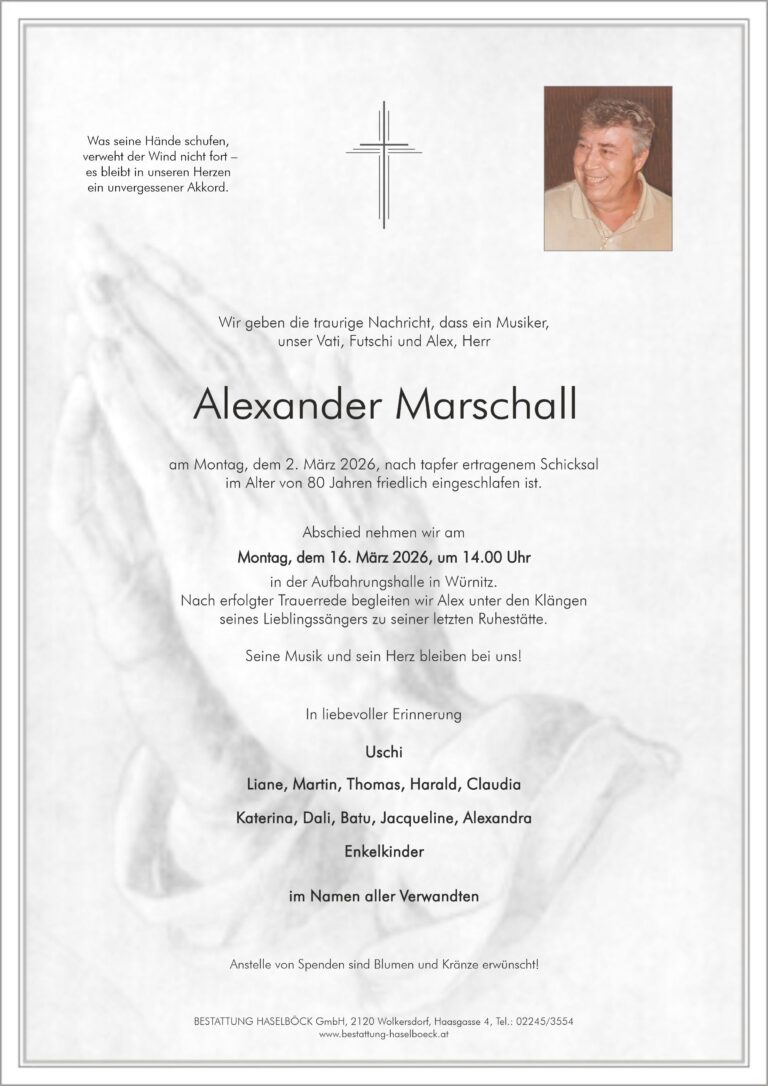 Marschall_Alexander_Parte_Würnitz_Bestattung_Haselböck