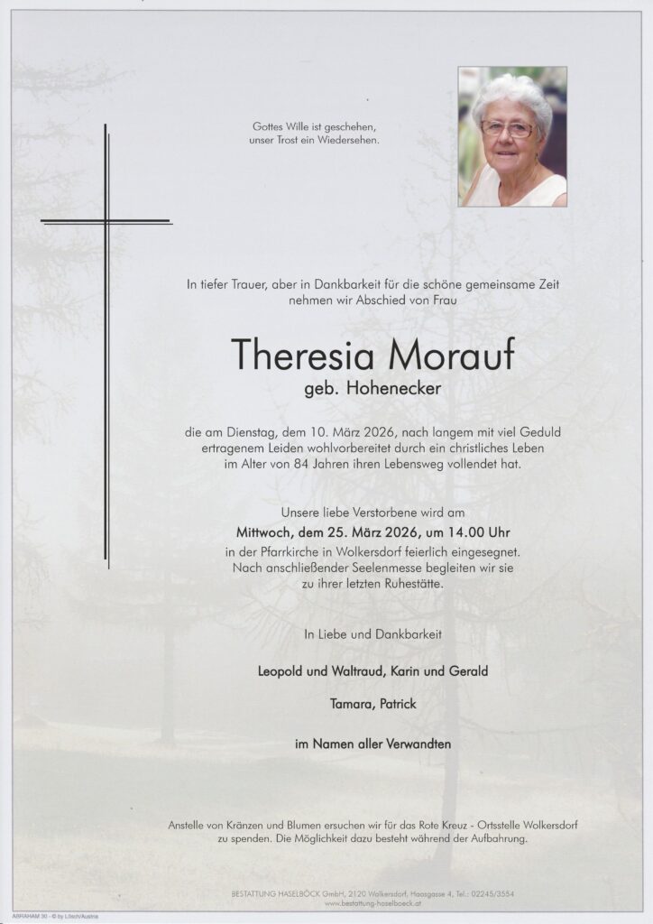 Morauf_Theresia_Wolkersdorf_Parte_Bestattung_Haselböck