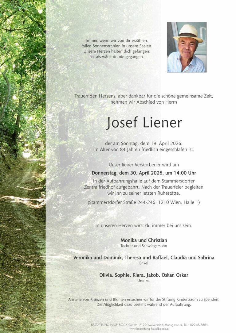 Liener_Josef_Wien_Parte_Bestattung_Haselböck