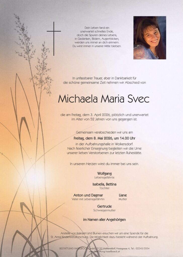 Svec_Maria_Wolkersdorf_Parte_Bestattung_Haselböck