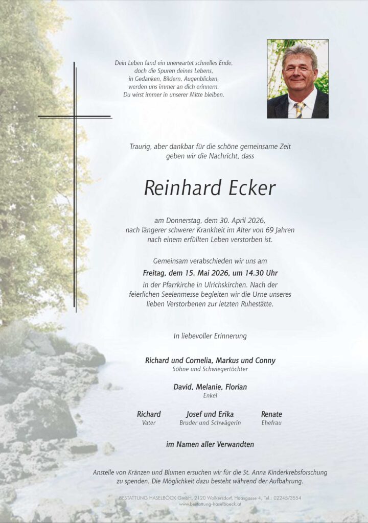 Ecker_Reinhard_Ulrichskirchen_Parte_Bestattung_Haselböck