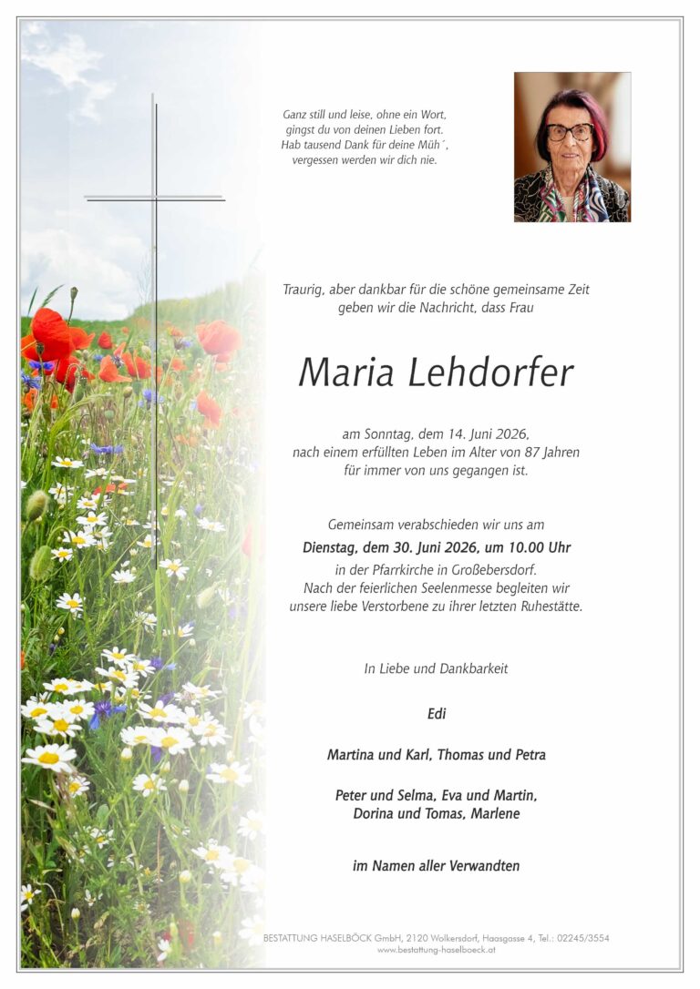 Lehdorfer_Maria_Eibesbrunn_Parte_Bestattung_Haselböck