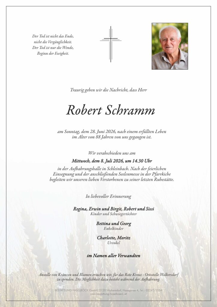 Schramm_Robert_Schleinbach_Parte_Bestattung_Haselböck