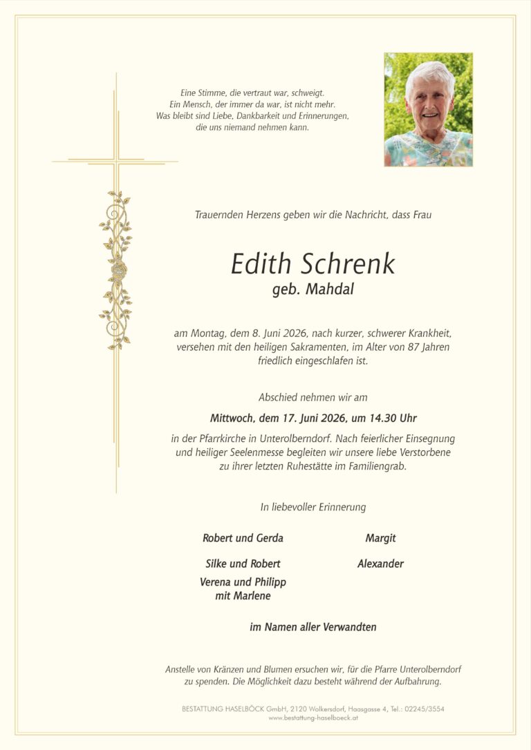 Schrenk_Edith_Unterolberndorf_Parte_Bestattung_Haselböck