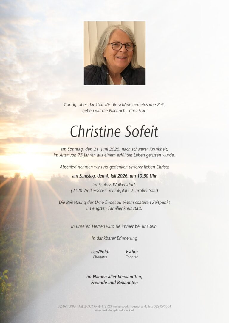 Sofeit_Christine_Parte_Bestattung_Haselboeck_Wolkersdorf