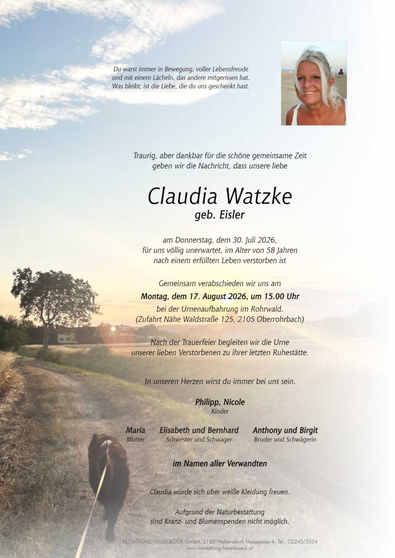 Watzke_Claudia_Wolkersdorf_Parte_Bestattung_Haselböck