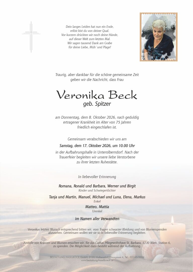 Beck_Veronika_Parte_Unterolberndorf_Bestattung_Haselböck