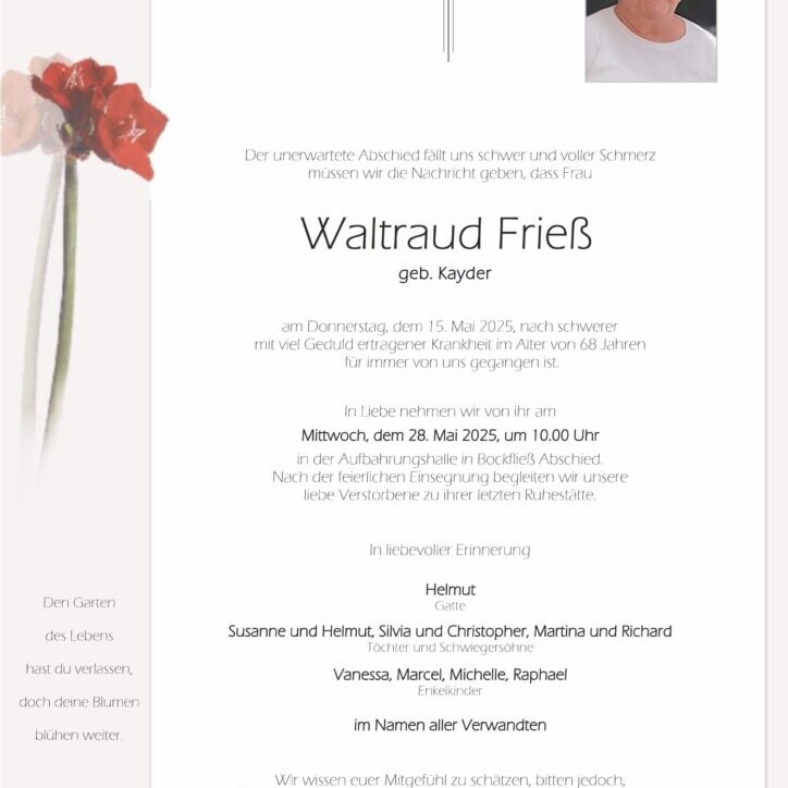 Frieß_Waltraud_Parte_Bockfließ_Bestattung_Haselböck