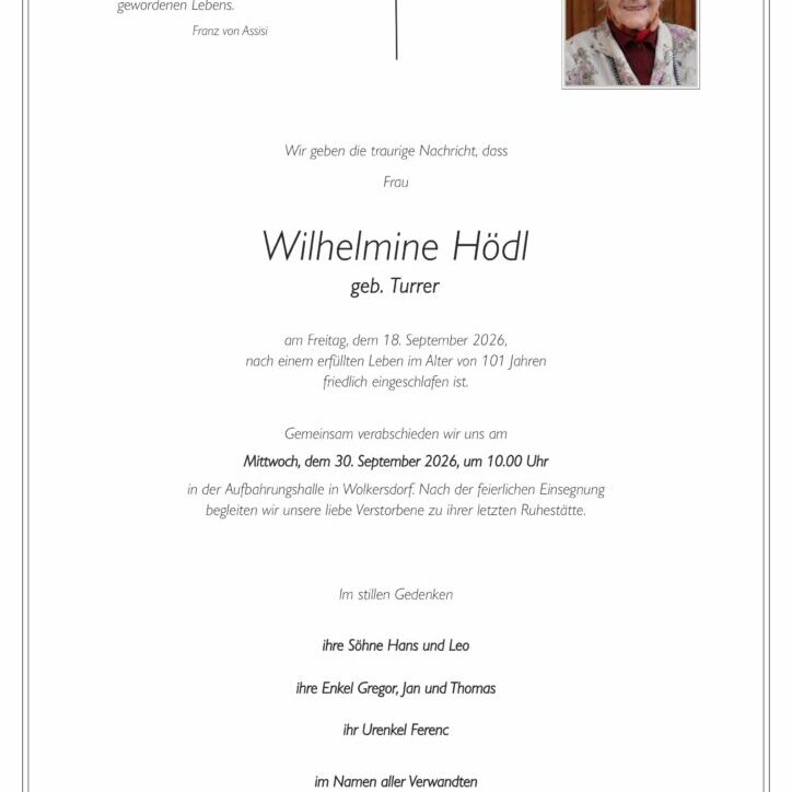 Hödl_Wilhelmine_Wolkersdorf_Parte_Bestattung_Haselböck