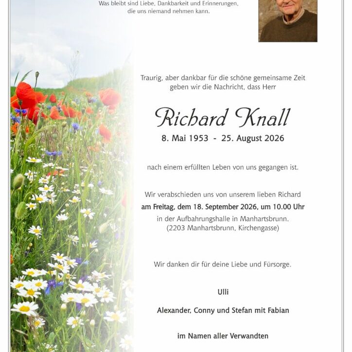 Knall_Richard_Manhartsbrunn_Parte_Bestattung_Haselböck