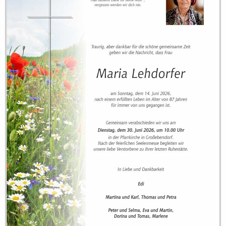 Lehdorfer_Maria_Eibesbrunn_Parte_Bestattung_Haselböck