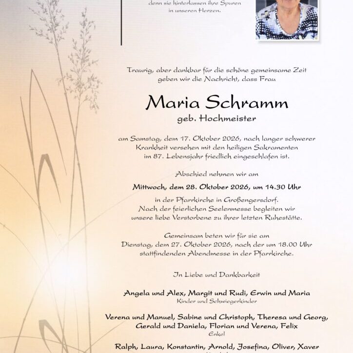 Schramm_Maria_Großengersdorf_Parte_Bestattung_Haselböck