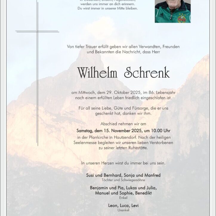 Schrenk_Wilhelm_Parte_Hautzendorf_Bestattung_Haselböck