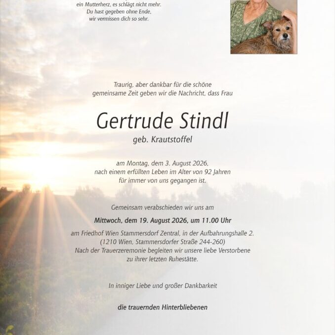 Stindl_Gertrude_Wien_Parte_Bestattung_Haselböck