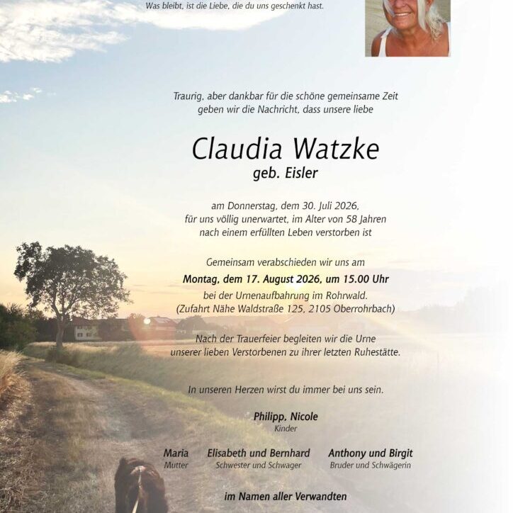 Watzke_Claudia_Wolkersdorf_Parte_Bestattung_Haselböck